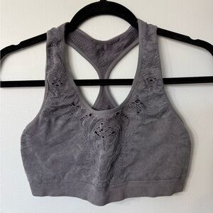 Grayish Purple Lace Racerback Bralette
